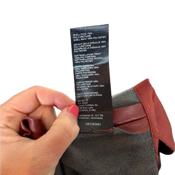 Anthropologie The Somerset Tiered Maxi Skirt: Faux Leather Edition Wine Bordeaux - Picture 10 of 11